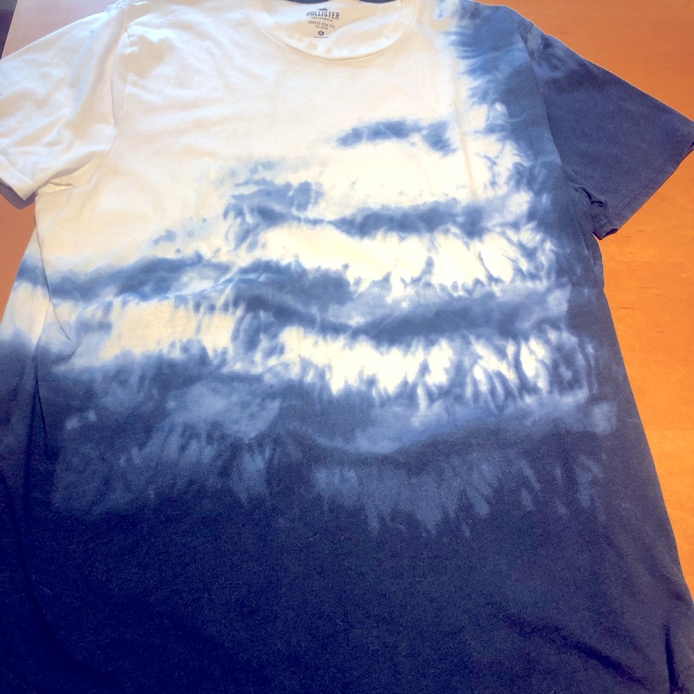 Men’s Hollister Blue/white Tie-Dye Tee